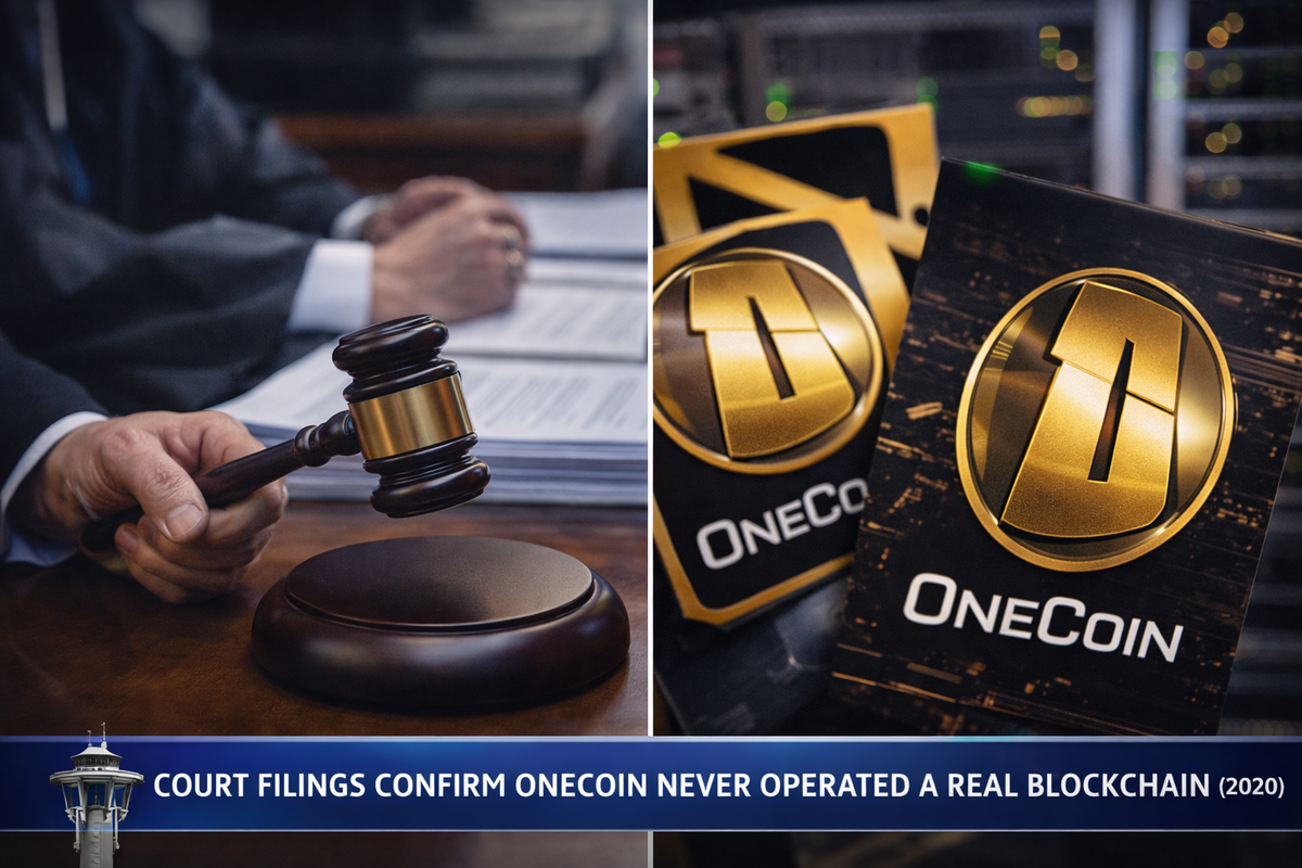 Court Filings Confirm OneCoin Never Operated a Real Blockchain (2020)